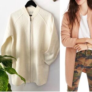 Madewell wool bomber sweater jacket Size Small
